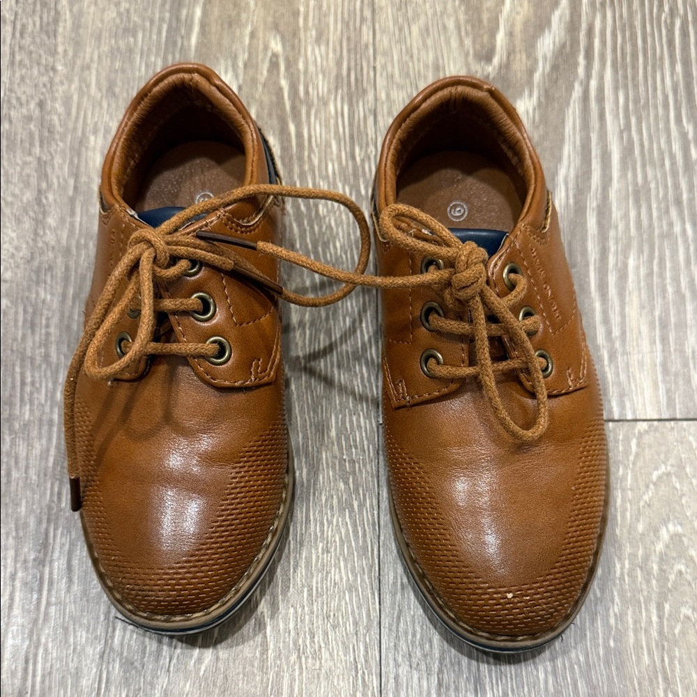 Brown Leather toddler suit Shoes